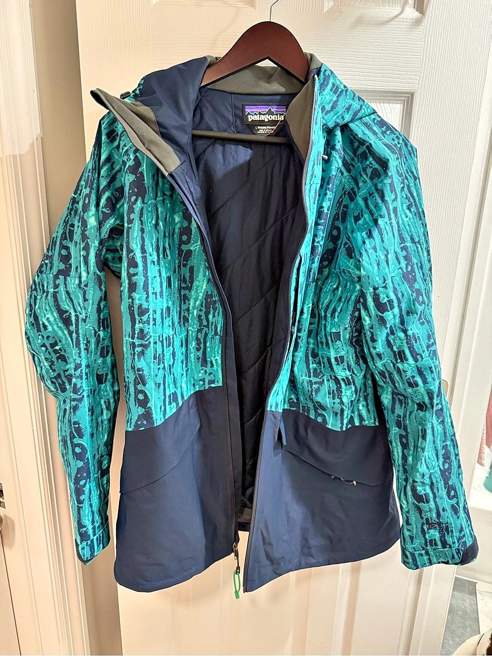 Patagonia Women's Abstract Ski Jacket Blue Size Large New